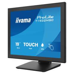 Монитор IIYAMA T1932MSC-B2S, 19 inch, Edge to edge glass, IPS panel, 5:4, PCAP touch, 250cd/m2, 1000:1, 14ms, VGA, HDMI, DP, Mini jack, Speakers, IP54 front, OSD key lock, Tilt, Face up, VESA, Black