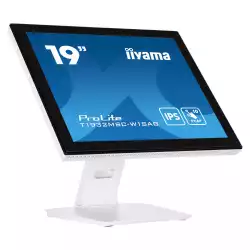 Монитор IIYAMA T1932MSC-W1SAG, 19", IPS panel, Anti-Glare, 10-points PCAP touch, 5:4, 1280 x 1024, 250cd/m2, 1000:1, 14ms, Edge to edge glass, IP54 Front, OSD key lock, VGA, HDMI, DP, Mini jack, Speakers, Tilt, VESA 100, White