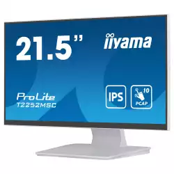 Монитор IIYAMA T2252MSC-W2, 21.5", touch monitor, 10 points Projective capacitive, IPS Panel, 16:9, FHD 1920 x 1080, 250cd/m2, 1000:1, 5ms, 7H, Blue light reducer, HDMI, DisplayPort, 2x USB, Tilt, Speakers, VESA 100, White