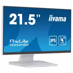 Монитор IIYAMA T2252MSC-W2, 21.5", touch monitor, 10 points Projective capacitive, IPS Panel, 16:9, FHD 1920 x 1080, 250cd/m2, 1000:1, 5ms, 7H, Blue light reducer, HDMI, DisplayPort, 2x USB, Tilt, Speakers, VESA 100, White