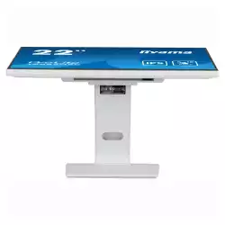 Монитор IIYAMA T2252MSC-W2AG, 21.5 inch, IPS panel, AG, 16:9, FHD 1920x1080, 250cd/m2, 1000:1, 5ms, 7H, 10-pts PCAP touch, Palm rejection, OSD key lock, Anti- fingerprint, HDMI, DP, 2x USB, Audio out, Speakers, Tilt, VESA, White