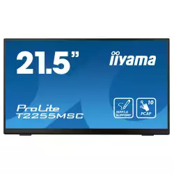Монитор IIYAMA T2255MSC-B1, 21.5", IPS LED Panel, 16:9, 1920 x1080, 360cd/m2, 1000:1, 5ms, Projective capacitive touch, HDMI, DisplayPort, 2x USB, Audio Out, Speakers, OSD key lock, Blue light reducer, Tilt, VESA 100, Black