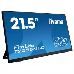 Монитор IIYAMA T2255MSC-B1, 21.5", IPS LED Panel, 16:9, 1920 x1080, 360cd/m2, 1000:1, 5ms, Projective capacitive touch, HDMI, DisplayPort, 2x USB, Audio Out, Speakers, OSD key lock, Blue light reducer, Tilt, VESA 100, Black