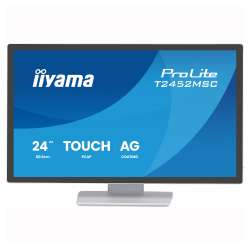Монитор IIYAMA T2452MSC-W1AG, 24 inch, IPS panel, AG, FHD 1920x1080, 400cd/m2, 1000:1, 5ms, 10-pts PCAP touch, HDMI, DP, 2x USB, Audio out, Speakers, OSD key lock, Anti-fingerprint, Tilt, VESA 100, White