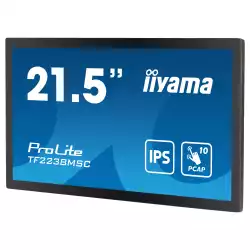 Монитор IIYAMA TF2238MSC-B1, 21.5", Open Frame, 10-point bonded PCAP, IPS Panel, 16:9, FHD 1920 x 1080, 600cd/m2, 1000:1, 5ms, IP1X Front, 7H, Blue light reducer, HDMI, DisplayPort, 2x USB, Speakers, Portrait, Face up, VESA 100, Black