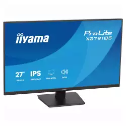 Монитор IIYAMA X2791QS-B1, 27 inch, IPS panel, AG, QHD 2560x1440, 350cd/m2, 1000:1, 75Hz, 1ms, Blue light reducer, Flicker free, HDMI, DP, Audio out, Speakers, Tilt, VESA 100, Black