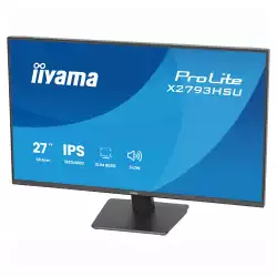 Монитор IIYAMA X2793HSU-B1, 27 inch, IPS panel, AG, FHD 1920x1080, 350cd/m2, 1500:1, 120Hz, 1ms, Blue light reducer, Flicker free, HDMI, DP, 2x USB, Audio out, Speakers, Tilt, VESA 100, Energy class C, Black