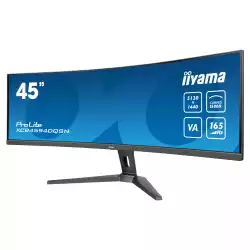 Монитор IIYAMA XCB4594DQSN-B1, 44.5", VA panel, AG, 1500R, DQHD 5120 x 1440, 32:9, 450cd/m2, 3000:1, 0.8ms, 165Hz, KVM, HDR 400, FreeSync support, Flicker free, 2x HDMI, DP, USB-C, 3x USB, LAN, PD 90W, HAS, Tilt, VESA, Black