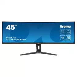 Монитор IIYAMA XCB4594DQSN-B1, 44.5", VA panel, AG, 1500R, DQHD 5120 x 1440, 32:9, 450cd/m2, 3000:1, 0.8ms, 165Hz, KVM, HDR 400, FreeSync support, Flicker free, 2x HDMI, DP, USB-C, 3x USB, LAN, PD 90W, HAS, Tilt, VESA, Black                          