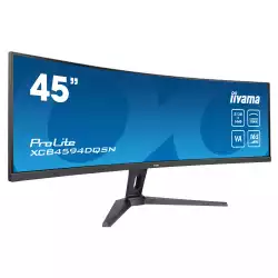 Монитор IIYAMA XCB4594DQSN-B1, 44.5", VA panel, AG, 1500R, DQHD 5120 x 1440, 32:9, 450cd/m2, 3000:1, 0.8ms, 165Hz, KVM, HDR 400, FreeSync support, Flicker free, 2x HDMI, DP, USB-C, 3x USB, LAN, PD 90W, HAS, Tilt, VESA, Black