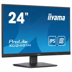 Монитор IIYAMA XU2491H-B1, 23.8", IPS panel, 16:9, AG, FHD 1920x1080, 300cd/m2, 1300:1, 0.5ms, 100Hz, Adaptive Sync, Flicker free, Blue light reducer, HDMI, DisplayPort, Audio out, Tilt, VESA 100, Black