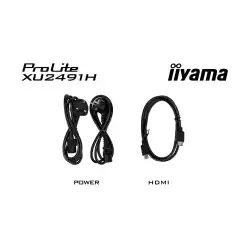 Монитор IIYAMA XU2491H-B1, 23.8", IPS panel, 16:9, AG, FHD 1920x1080, 300cd/m2, 1300:1, 0.5ms, 100Hz, Adaptive Sync, Flicker free, Blue light reducer, HDMI, DisplayPort, Audio out, Tilt, VESA 100, Black