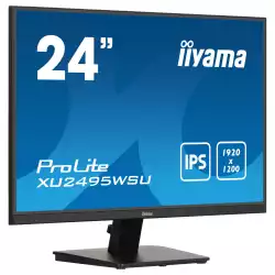 Монитор IIYAMA XU2495WSU-B7, 24.1" IPS LED panel, AG, 16:10, WUXGA 1920x1200, 300cd/m2, 1000:1, 80M:1, 4ms, Flicker free, HDMI, DP, 3x USB, USB-C, Speakers, Tilt, VESA 100, Black