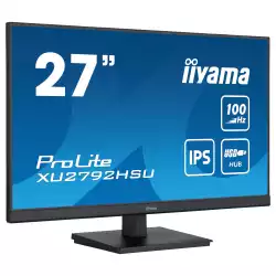 Монитор IIYAMA XU2792HSU-B6, 27", IPS LED panel, Slim Line, AntiGlare, 16:9, FHD 1920x1080, 250cd/m2, 1300:1, 100Hz, 0.4ms, Flicker free, Blue light reducer, i-Style colour, FreeSync support, HDMI, DisplayPort, 4x USB, Audio out, Speakers, Tilt, VESA 100, Black