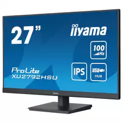 Монитор IIYAMA XU2792HSU-B6, 27", IPS LED panel, Slim Line, AntiGlare, 16:9, FHD 1920x1080, 250cd/m2, 1300:1, 100Hz, 0.4ms, Flicker free, Blue light reducer, i-Style colour, FreeSync support, HDMI, DisplayPort, 4x USB, Audio out, Speakers, Tilt, VESA 100, Black