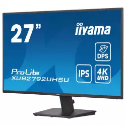 Монитор IIYAMA XU2792UHSU-B6, 27", IPS LED panel, 3840x2160, 4ms, 350cd/m2, 1300:1, 80M:1, HDMI, DisplayPort, USB-C, 3xUSB 3.2, Speakers, Flicker free, Blue light reducer, Tilt, VESA 100, Black