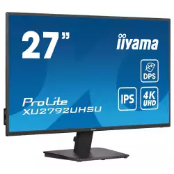 Монитор IIYAMA XU2792UHSU-B6, 27", IPS LED panel, 3840x2160, 4ms, 350cd/m2, 1300:1, 80M:1, HDMI, DisplayPort, USB-C, 3xUSB 3.2, Speakers, Flicker free, Blue light reducer, Tilt, VESA 100, Black