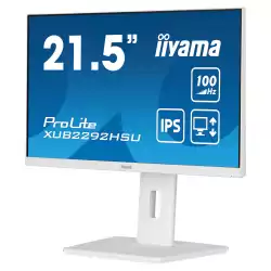 Монитор IIYAMA XUB2292HSU-W6, 21.5", IPS LED Panel, 16:9, AG, FHD 1920x1080, 250cd/m2, 1000:1, 80M:1, 100Hz, 0.4ms, Flicker free, Blue light reducer, FreeSync support, i-Style colour, HDMI, DisplayPort, 4x USB, Speakers, HAS, Swivel, Tilt, Pivot, VESA 100, White