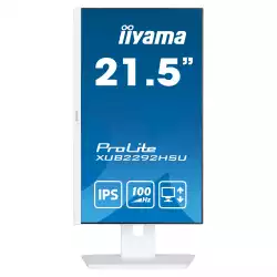Монитор IIYAMA XUB2292HSU-W6, 21.5", IPS LED Panel, 16:9, AG, FHD 1920x1080, 250cd/m2, 1000:1, 80M:1, 100Hz, 0.4ms, Flicker free, Blue light reducer, FreeSync support, i-Style colour, HDMI, DisplayPort, 4x USB, Speakers, HAS, Swivel, Tilt, Pivot, VESA 100, White