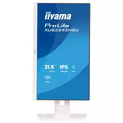 Монитор IIYAMA XUB2293HSU-W7, 21.5", IPS panel, 16:9, AG, FHD 1920x1080, 300cd/m2, 1000:1, 80M:1, 100Hz, 1ms, Flicker free, Blue light reducer, HDMI, DP, 2x USB, Audio out, Speakers, HAS, Swivel, Tilt, Pivot, VESA 100, White