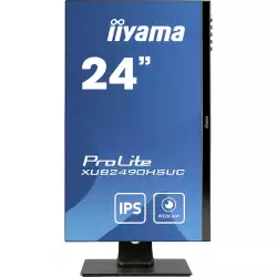 Монитор IIYAMA XUB2490HSUC-B1 23.8 inch IPS LED Panel, 1920x1080, 250 cd/m2, 1000:1, 80M:1, 4ms, VGA, HDMI, DisplayPort, FlickerFree, Speakers, Height adjustment, Pivot, Swivel, 2MP FullHD webcam, Microphone, VESA
