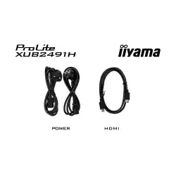 Монитор IIYAMA XUB2491H-B1, 23.8" IPS LED panel, 16:9, FHD 1920x1080, 300cd/m2, 1300:1, 80M:1, 100Hz, 0.5ms, Adaptive Sync, Flicker free, Blue light reducer, HDMI, DP, Audio out, HAS, Swivel, Pivot, Tilt, VESA 100, Black