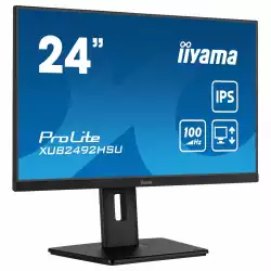 Монитор IIYAMA XUB2492HSU-B6, 23.8 inch, IPS LED panel, Anti-Glare, 16:9, 1920x1080, 250cd/m2, 1300:1, 0.4ms, 80M:1, Flicker free, Blue light reducer, FreeSync, HDMI, DP, 4x USB, Speakers, HAS, Swivel, Tilt, Pivot, VESA 100, Black