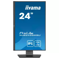 Монитор IIYAMA XUB2495WSU-B5, 24.1", IPS Panel, AntiGlare, 3-side borderless, 16:10, 1920x1200, 300cd/m2, 1000:1, 5M:1, 5ms, Blue light reducer, Flicker free, i-Style colour, VGA, HDMI, DisplayPort, 4x USB, HAS, Swivel, Pivot, Tilt, VESA 100, Black