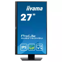 Монитор IIYAMA XUB2763HSU-B1, 27" IPS LED panel, AG, 16:9, FHD 1920x1080, 3ms, 100Hz, 250cd/m2, 1300:1, 80M:1, HDMI, DP, 2x USB, Speakers, Blue light reducer, Flicker free, HAS, Swivel, Tilt, Pivot, EPEAT Silver, VESA 100, Black, Energy Class B