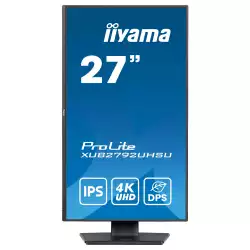 Монитор IIYAMA XUB2792UHSU-B6, 27", IPS panel, AG, UHD 3840x2160, 16:9, 350cd/m2, 1300:1, 80M:1, 4ms, HDMI, DisplayPort, 4x USB, HDCP, Audio Out, Speakers, Blue light reducer, Flicker free, Dynamic Power Saving, HAS, Swivel, Tilt, Pivot, VESA 100, Black