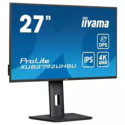 Монитор IIYAMA XUB2792UHSU-B6, 27", IPS panel, AG, UHD 3840x2160, 16:9, 350cd/m2, 1300:1, 80M:1, 4ms, HDMI, DisplayPort, 4x USB, HDCP, Audio Out, Speakers, Blue light reducer, Flicker free, Dynamic Power Saving, HAS, Swivel, Tilt, Pivot, VESA 100, Black