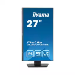 Монитор IIYAMA XUB2793HSU-B7, 27", IPS panel, Anti-Glare, 16:9, FHD 1920x1080, 300cd/m2, 1300:1, 100Hz, 1ms, Blue light reducer, Flicker free, Adaptive Sync, HDMI, DP, 2x USB, Audio out, Speakers, HAS, Swivel, Tilt, Pivot, VESA 100, Black
