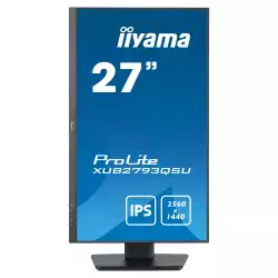 Монитор IIYAMA XUB2793QSU-B7, 27", IPS panel, AG, 16:9, QHD 2560x1440, 100Hz, 1ms, 300cd/m2, 1300:1, 80M:1, Blue light reducer, Flicker free, Adaptive Sync, i-style colour, HDMI, DP, 2x USB, Audio out, Speakers, HAS, Swivel, Tilt, Pivot, VESA 100, Black