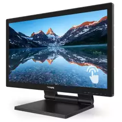 Монитор Philips 222B9TA/00, 21.5" VA LED panel, 10-points PCAP touch, 7H, 16:9, FHD 1920x1080, 250cd/m2, 3000:1, 60Hz, 2ms, IP65 front, VGA, DVI-D, DP, HDMI, Audio in, Audio out, Speakers, HAS, Tilt, Folding angle, VESA 100, Black