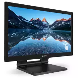Монитор Philips 222B9TA/00, 21.5" VA LED panel, 10-points PCAP touch, 7H, 16:9, FHD 1920x1080, 250cd/m2, 3000:1, 60Hz, 2ms, IP65 front, VGA, DVI-D, DP, HDMI, Audio in, Audio out, Speakers, HAS, Tilt, Folding angle, VESA 100, Black