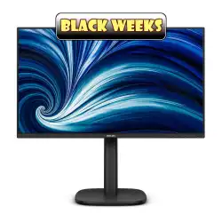 Монитор Philips 24B2N3200J/00, 23.8", IPS panel, AG, 3H, 16:9, FHD 1920x1080, 300 cd/m2, 1500:1, 50M:1, 120Hz, 4ms, SoftBlue, SmartImage, Flicker Free, sRGB, VGA, HDMI, DisplayPort, 4x USB 3.2, Audio in / out, HAS, Swivel, Pivot, Tilt, Speakers, VESA 100, Energy class C, Black                          