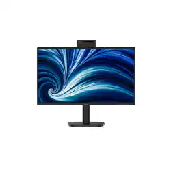 Монитор Philips 24B2N3200JH/00, 23.8 inch, IPS panel, AG, FHD 1920x1080, 350 cd/m2, 1500:1, 120Hz, 4ms, SoftBlue, EyeSafe, D-mode, 5MP Webcam, VGA, HDMI, DP, 3x USB 3.2, Audio out, Speakers, HAS, Swivel, Pivot, Tilt, Speakers, VESA 100, Energy class C, Black