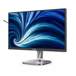 Монитор Philips 24B2N4200/00, 23.8", IPS panel, AG, 3H, 16:9, FHD 1920x1080, 300 cd/m2, 1500:1, 50M:1, 120Hz, SoftBlue, SmartImage, sRGB, VGA, HDMI, DisplayPort, 3x USB, USB-C, Speakers, HAS, Swivel, Tilt, Pivot, VESA 100, Energy class C, Black/Silver