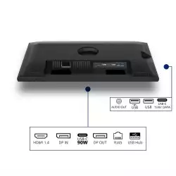 Монитор Philips 24B2U3301D/00, 23.8", IPS panel, AG, 3H, 16:10, WUXGA 1920x1200, 300cd/m2, 1500:1, 50M:1, 100Hz, 4ms, SoftBlue, SmartImage, Flicker-Free, sRGB, Docking, HDMI, DP, USB-C, LAN, 4x USB, HBR3, Audio out, Speakers, HAS, Swivel, Tilt, Pivot, VESA 100, Energy class C, Black