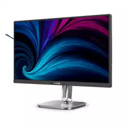 Монитор Philips 24B2U4301/00, 23.8", IPS panel, AG, 3H, 16:9, FHD 1920x1080, 300 cd/m2, 1500:1, 50M:1, 120Hz, Adaptive Sync, SoftBlue, Flicker Free, EyeSafe, HDMI, DisplayPort, USB-C, LAN, 3x USB, HBR3, DP Out, Audio out, Speakers, HAS, Swivel, Tilt, Pivot, VESA 100, Black/Silver