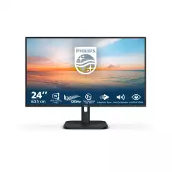 Монитор Philips 24E1N1200A/00, 23.8", IPS WLED panel, AG, FHD 1920 x1080, 16:9, 120Hz, 1ms, 300 cd/m2, 1500:1, 3H, sRGB, Flicker Free, Low Blue Mode, Adaptive Sync, VGA, HDMI, DisplayPort, Audio out, Speakers, Tilt, VESA 100, Black