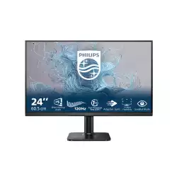 Монитор Philips 24E2N1110/00, 23.8", IPS panel, AG, 3H, FHD 1920 x1080, 16:9, 120Hz, 1ms, 300 cd/m2, 1500:1, Adaptive Sync, Flicker-Free, Low Blue Mode, EasyRead, VGA, HDMI, Tilt, VESA 100, Black