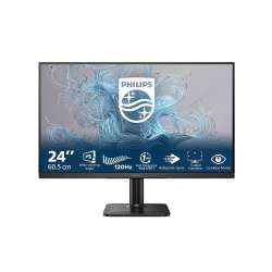 Монитор Philips 24E2N1110/00, 23.8", IPS panel, AG, 3H, FHD 1920 x1080, 16:9, 120Hz, 1ms, 300 cd/m2, 1500:1, Adaptive Sync, Flicker-Free, Low Blue Mode, EasyRead, VGA, HDMI, Tilt, VESA 100, Black