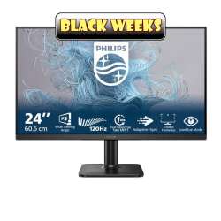 Монитор Philips 24E2N1110/00, 23.8", IPS panel, AG, 3H, FHD 1920 x1080, 16:9, 120Hz, 1ms, 300 cd/m2, 1500:1, Adaptive Sync, Flicker-Free, Low Blue Mode, EasyRead, VGA, HDMI, Tilt, VESA 100, Black
