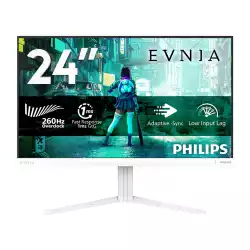 Монитор Philips 24M2N3201PL/00, 23.8 inch Fast IPS panel, AG, FHD 1920x1080, 300cd/m2, 1000:1, 0.3ms, 260Hz, sRGB, HDR 10, SmartImage, Low Input Lag, HDMI, DisplayPort, Audio out, SoftBlue, Tilt, VESA 100, White