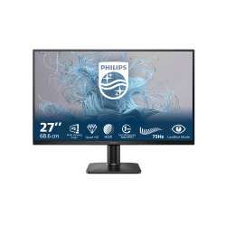 Монитор Philips 27E2N1500L/00, 27", IPS panel, AG, 3H, QHD 2560 x1440, 16:9, 4ms, 75Hz, 300cd/m2, 1000:1, HDR 10, Adaptive Sync, Flicker-Free, Low Blue Mode, HDMI, DP, Tilt, VESA 100, Energy class C, Black