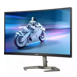 Монитор Philips 27M1C5200W/00 27 inch Evnia gaming monitor, Curved VA Panel, AG, 240Hz, 1920x1080, 4ms, 300cd/m2, 3000:1, Low Input Lag, SmartImage game, sRGB, 2x HDMI, DisplayPort, Audio Out, HAS, Swivel, Tilt, VESA 100, Black