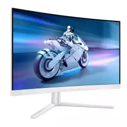 Монитор Philips 27M2C5501/00, 27", Evnia curved gaming monitor, Fast VA panel, AG, 16:9, QHD 2560x1440, 300cd/m2, 5000:1, 180Hz, 0.5ms, HDR 10, Adaptive Sync, Flicker Free, 2x HDMI, DisplayPort, Audio Out, HAS, Swivel, Tilt, Ambiglow, VESA 100, White
