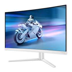 Монитор Philips 27M2C5501/00, 27", Evnia curved gaming monitor, Fast VA panel, AG, 16:9, QHD 2560x1440, 300cd/m2, 5000:1, 180Hz, 0.5ms, HDR 10, Adaptive Sync, Flicker Free, 2x HDMI, DisplayPort, Audio Out, HAS, Swivel, Tilt, Ambiglow, VESA 100, White