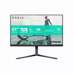 Монитор Philips 27M2N3800A/00, 27", Evnia gaming monitor, Dual Mode, Fast IPS panel, AG, UHD / FHD, 160Hz / 320Hz, 450cd/m2, 1000:1, 0.5ms, DisplayHDR 400, DCI-P3, Adaptive sync, 2x HDMI, DP, Audio out, Speakers, HAS, Swivel, Tilt, Pivot, PIP/PBP mode, VESA 100, Black